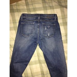 Guess Tattered Blue Skinny Jeans 25/28